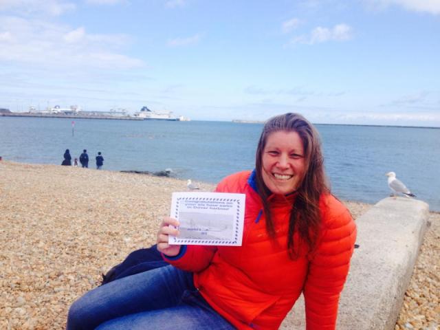 Me with my certificate to prove my 6 hour swim